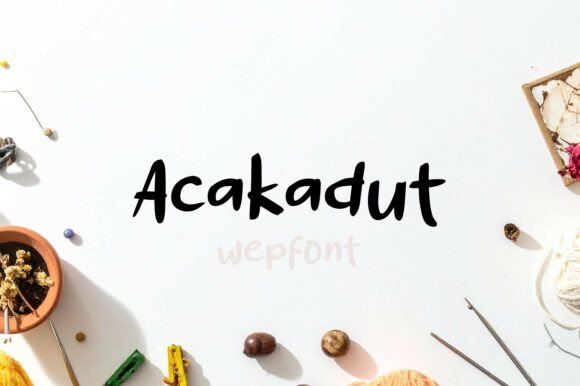 Acakadut: A Playful Script Font for Authentic Branding