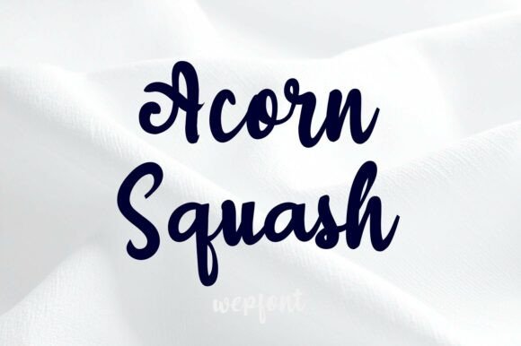 Acorn Squash Font for Handmade Crafters