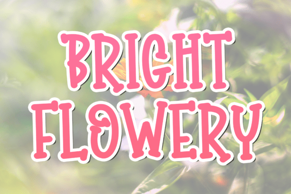 Bright Flowery Font for Modern Web Design