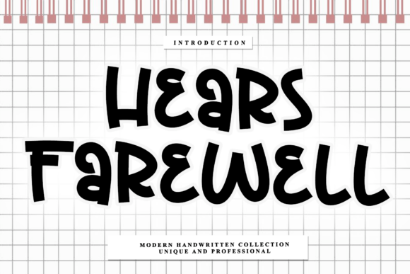 Hears Farewell: A Rhythmic Script Font for Elegant Branding