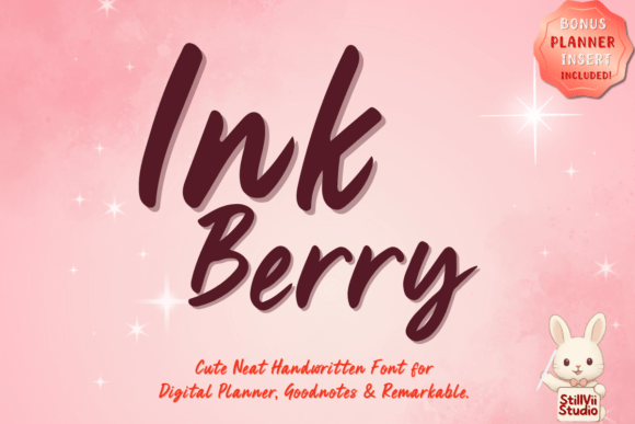 Ink Berry Font for Handmade Labels and Digital Planners