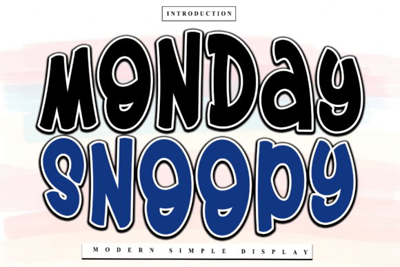 Monday Snoopy Font for Campaign Design
