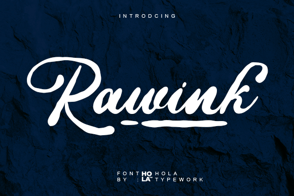 Rawink: A Bold Script Typeface for Editorial Design