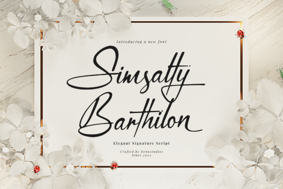 Simsalty Barthilon: A Signature Script Font for Editorial Design