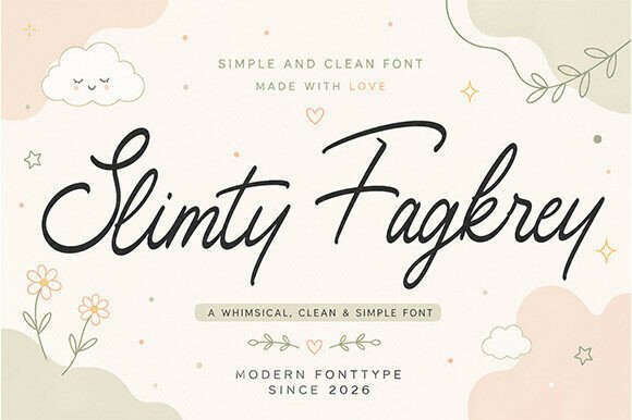 Slimty Fagkrey: A Whimsical Script for Modern Makers