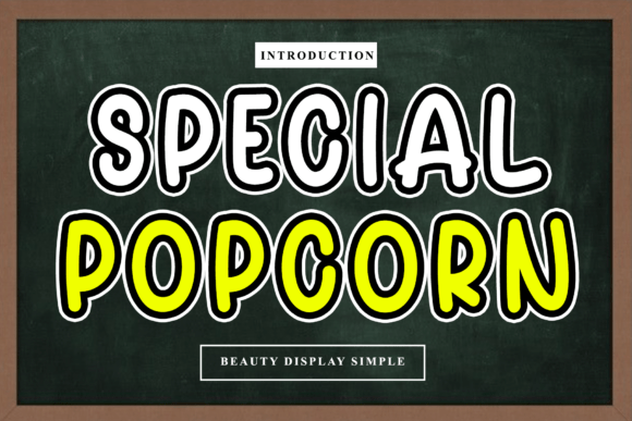 Special Popcorn Font for Scroll-Stopping Designs