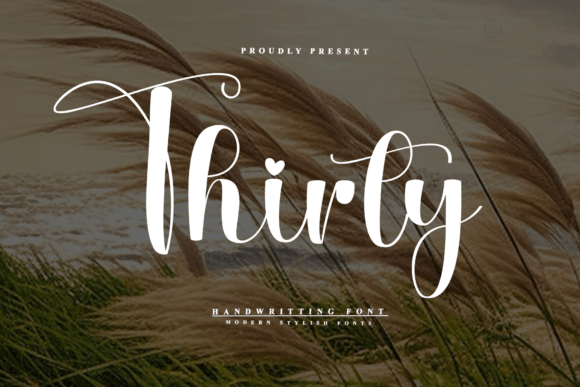 Thirty Script Font for Elegant Craft Designs