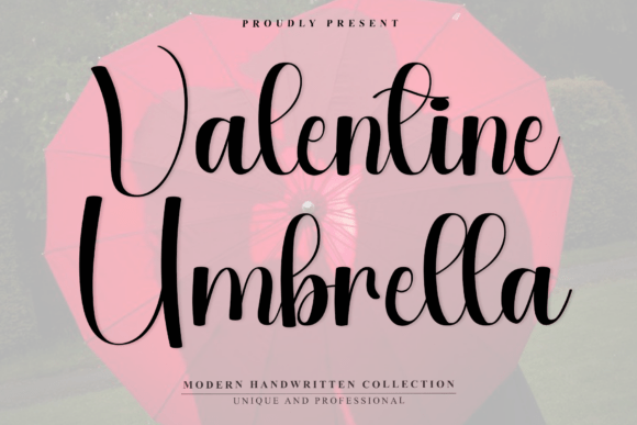 Valentine Umbrella Font for Elegant Branding